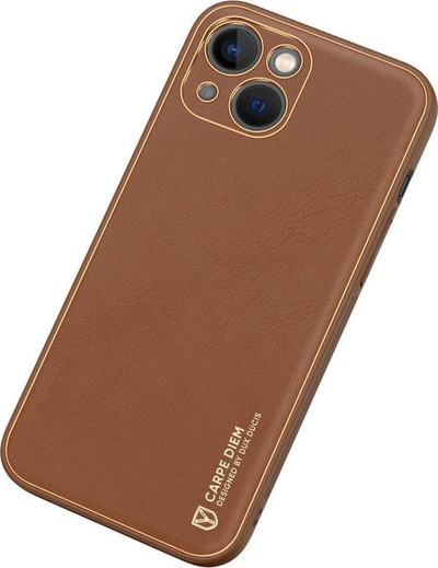 Këllëf telefoni Dux Ducis Yolo për iPhone 14, lëkurë eko, kafe
