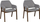 Set karrigesh ngrënie Beliani Albion, 2 copë, tekstil, gri