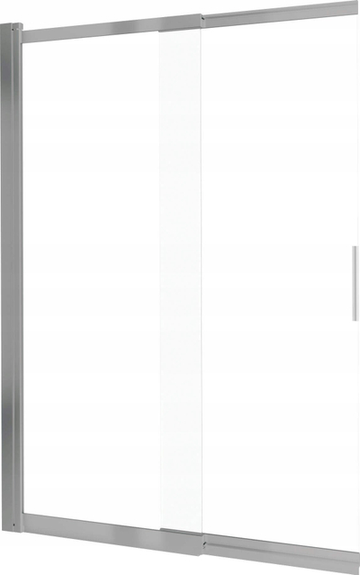Ekran për vaskë Deante Bath Screen KTJ F73R, 100x140 cm, xham i tejdukshëm, çelik i furçum