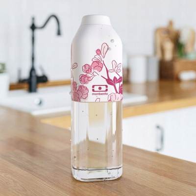 Shishe uji Monbento MB Positive M Graphic Ginkgo, 0.5L, Tritan, rozë