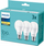 Llambë LED Philips E27 13W, 2700K, opal, set 3 copë