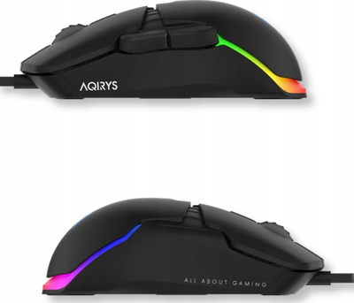 Жичен глушец Aqirys Lynx, 16000 dpi, црн