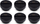 Set tapa me vidë Alphacool Eiszapfen G1/4, 6 copë, Deep Black