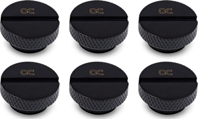 Set tapa me vidë Alphacool Eiszapfen G1/4, 6 copë, Deep Black