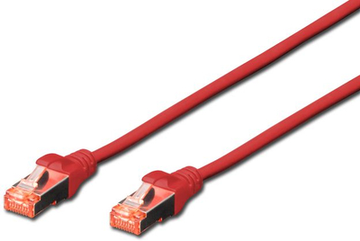 Kabllo rrjeti Digitus Patchcord CAT6 S-FTP, set me 10 copë, 0.5m, e kuqe