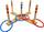 Set loje me unaza Lucio Londero Ring Toss 42042, dru i palosshëm, 40x40 cm, shumëngjyrësh