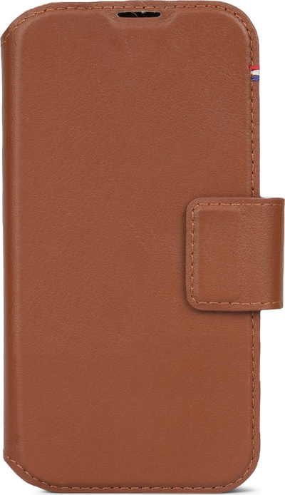 Këllëf-portofol Decoded Leather Detachable për iPhone 15 Plus, lëkurë, kafe