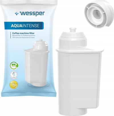 Filtër uji për aparat kafeje Wessper AquaIntense Plus, set 3 copë, kompatibil me Saeco Lirika