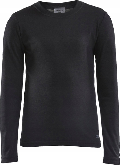 Set termo-baselayer për fëmijë Craft Core Warm, xhup me mëngë të gjata, pantallona të gjata, i zi