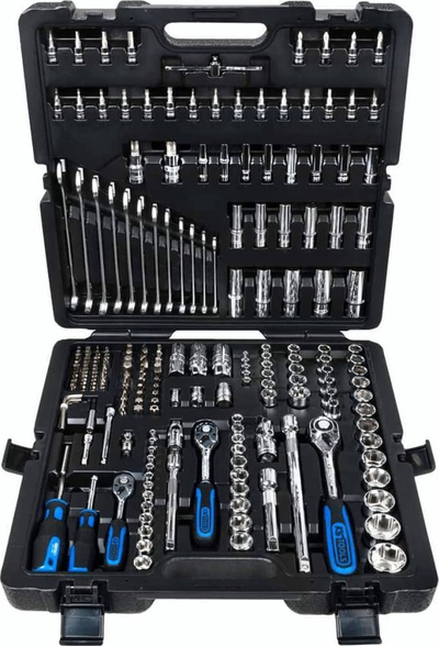 Set çelësa KS Tools 918.0216, 216 copë, çelik krom vanadium, me racë, me valixhe plastike