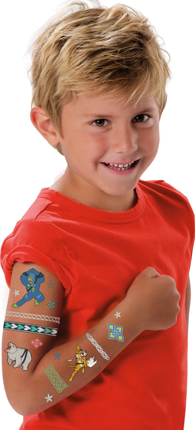 Set tatuazhesh për kalamajt SES Creative 14287, 45 copë, me efekt metalik, shumëngjyrësh