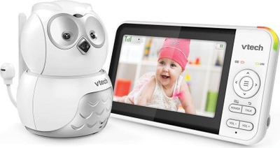 Monitor bebi VTech BM5550, ekran 5", kamerë që rrotullohet, i bardhë