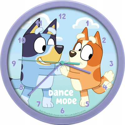 Orë muri Kids Licensing Bluey, dizajn për fëmijë, blu