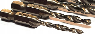 Set tapa shpimi SilverTools S11533, HSS, M3–M10, 6 copë
