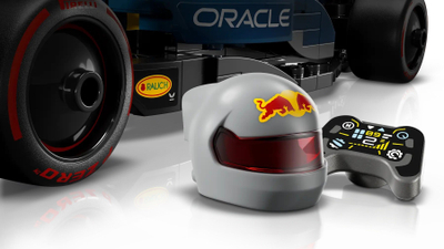 Set LEGO Oracle Red Bull 77243, makinë garash Formula 1, shumëngjyrësh