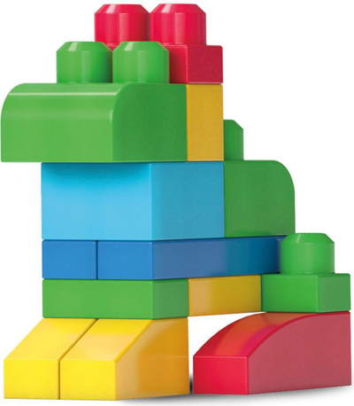 Set Mega Bloks First Builders - Blue Bag, 80 elemente