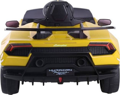 Makina elektrike për kalamaj Lamborghini Huracan, 12V, me telekomandë 2.4G, e verdhë