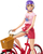 Set lojërash Barbie Pink Passport Holland, kukull me biçikletë, aksesorë udhëtimi, rozë