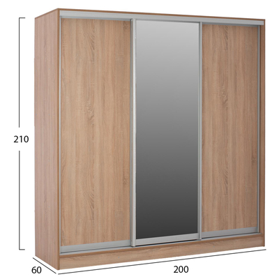 Dollap  rrëshqitës + pasqyrë 200×60×210 "HM2435",