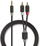 Kabllo audio OFC, 50cm, 3.5mm mashkull në 2xRCA mashkull, e zezë