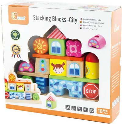 Blloqe ndertimi Viga Build a City, shumëngjyrësh