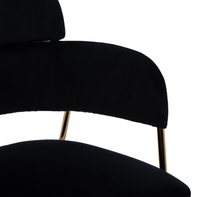 Stol velvet + metal 54×58×95 cm (HM8735.04), zezë/ ari