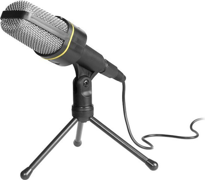Mikrofon Tracer Screamer, i zi / argjendtë