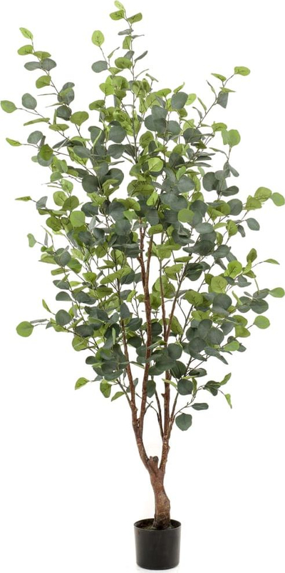 Pemë artificiale Emerald Eucalyptus, 140 cm, me vazo, jeshile