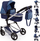 Karrocë për kukulla Bayer Design 18403AA, palosëse, me çantë, blu