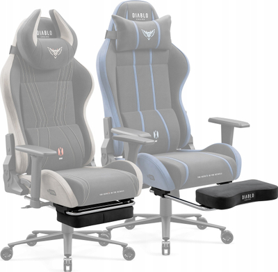 Mbajtëse për këmbë gaming Diablo, për X-Horn 2.0 Camel Black dhe X-One 2.0 Night Blue, pëlhurë, e zezë