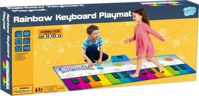 Tapet muzikor për kërcim Rainbow Keyboard Playmat, 181 x 74 cm, shumëngjyrësh