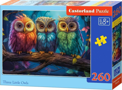 Puzzle Castorland Three Little Owls, 260 copa, shumëngjyrësh