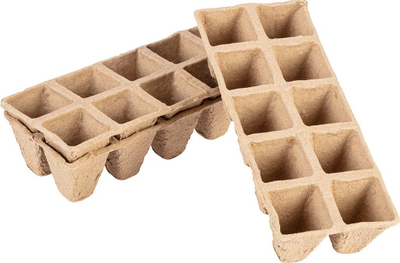 Set vazoje me tabaka Verto 15G466, plastikë e biodegradueshme, për 10 bimë, jeshile