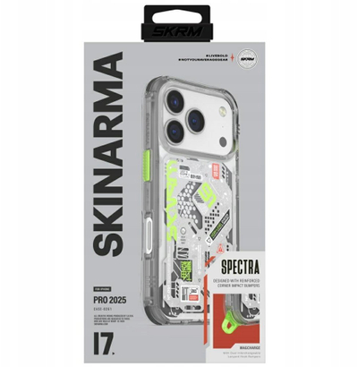 Mbajtëse telefoni Skinarma Spectra për iPhone 17 Pro, me magnet, transparente