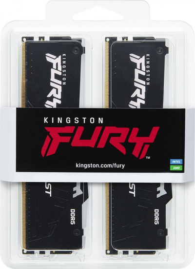 Memorie Kingston Fury Beast RGB, DDR5, 32 GB, 5600 MHz, CL36, KF556C36BBEAK2-32