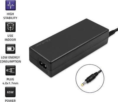 Karikues notebook Qoltec Monolith 51038, 19V 3.42A, 65W, i zi