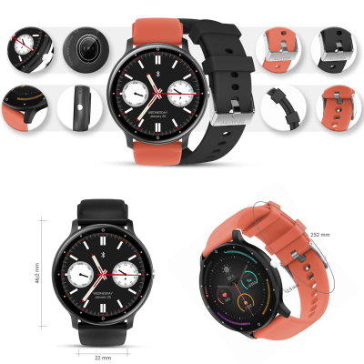 Orë e zgjuar Gravity GT1-3 Pro, ekran 1.39", Bluetooth 5.2, e zezë