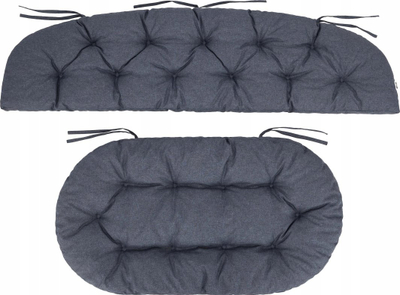 Set jastëkësh kopshti Hobbygarden Amanda Prestige 2+1, OEKO TEX, për divan dhe karrige, blu navy