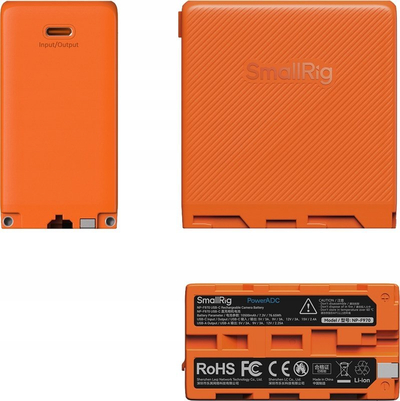 Bateri për kamerë SmallRig NP-F970 4576, 10500mAh, USB-C, portokalli