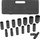 Set çelësash goditës të gjatë 1/2", 15 copa, 10-36mm, zi