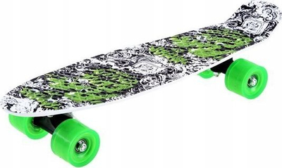 Skateboard Fish SP0576, 55 cm, me rrota LED, shumëngjyrësh