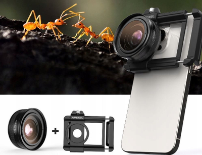 Objektiv telefoni Apexel APL ZM100, Super Macro HD Zoom 10–20x, i zi