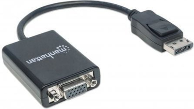 Kabllo për me bo DisplayPort në VGA, 1080p, 15cm, e zezë