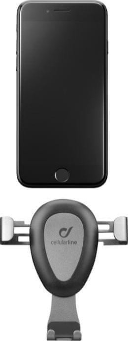 Mbajtës makine Cellularline Slide, universal për telefon, deri 8.5 cm, i zi