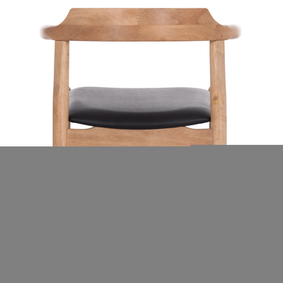 Karrige me krahë Cersei HM9946, dru rubberwood, sedilje PU, e zezë