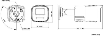 Kamerë IP Hikvision DS-2CD1T47G2H-LIUF/SL, lente 2.8 mm, kamerë rrjeti, e bardhë