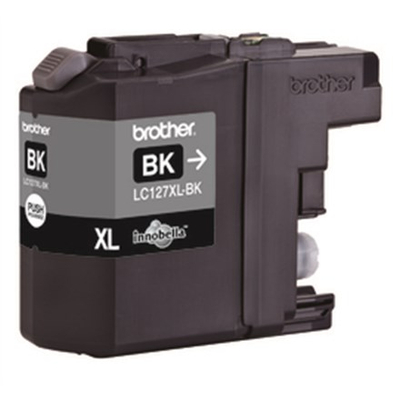 Kasetë boje Brother LC-127XLBK, origjinale, 1.2 mijë faqe, e zezë