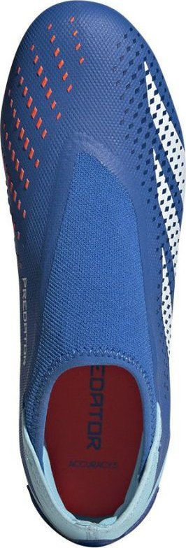Këpucë futbolli Adidas Predator Accuracy.3 Laceless FG, pa lidhëse, për fushë të thatë, blu