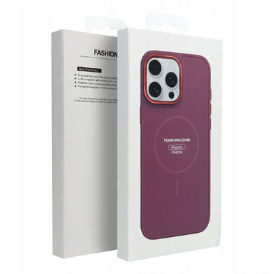 Mbrojtëse telefoni 4Kom FRAME MAG, për iPhone 15 Pro Max, MagSafe, magenta