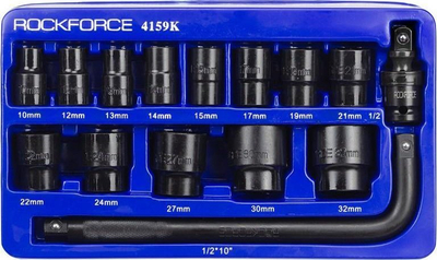 Set çelësa goditës Rockforce, 15 copa, 10-32 mm